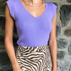 Nine West Lilac Knit Top